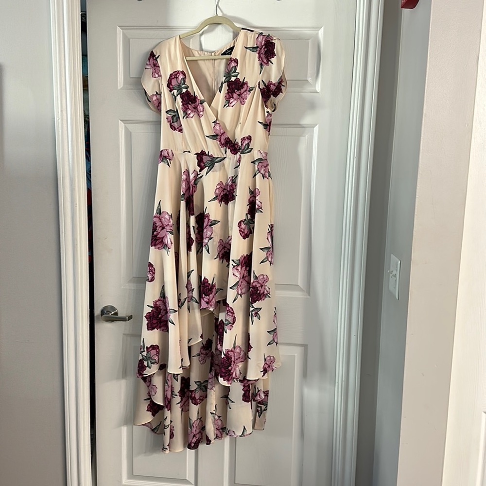 LULUS - XL - floral midi dress wedding guest